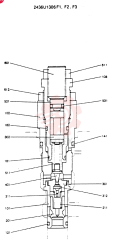 VALVE ASSY, MAIN RELIEF CONSISTS OF THE FOLLOWING PARTS 2436U1306F1~F3