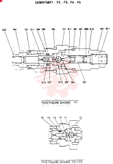 VALVE ASSY, PORT RELIEF CONSISTS OF THE FOLLOWING PARTS 2436R768F1~F5