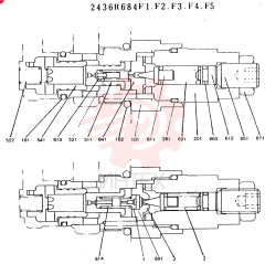 Схема (MD240BLC) - EXCAVATOR ASN LL1488 (1/80-12/06) 2436R684F1
