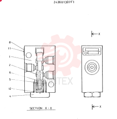 VALVE ASSY, CONSISTS OF THE FOLLOWING PARTS 2436U1307F1