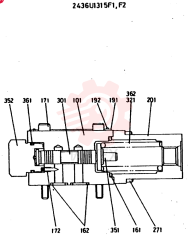 VALVE ASSY CONSISTS OF THE FOLLOWING PARTS 2436U1315F1. F2