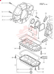 FLYWHEEL HOUSING & OIL PUMP(A) 4TNE88-YBC
