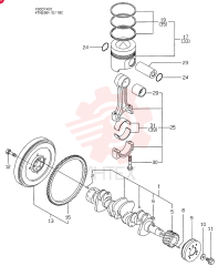 CRANK SHAFT & PISTON (A) 4TNE88-YBC