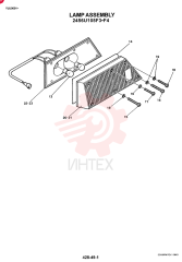 LIGHT,RH, 24V, 25W 2456U105F3