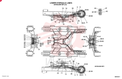 HYD LINES, LOWER (for Swivel 24100J20523F1), QTY-F1: F1, QTY-F2: -, Remarks: (~3/24/99)