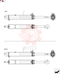 CYLINDER,Double Acting, 50.8mm Rod, 552.45mm Stroke