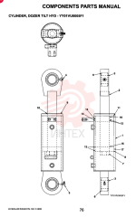 CYLINDER,Double Acting, 50.8mm Rod, 127mm Stroke