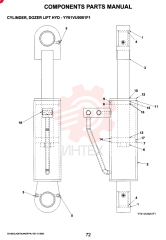 LIFT CYLINDER,Double Acting, 57.15mm Rod, 209.55mm Stroke YY01VU0001F1 (2)