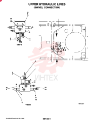 HYD LINES, SWIVEL WITH DOZER CONNECTION YM19HU0006F1
