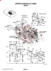 UPPER HYDRAULIC LINES (STD), QTY-F1: F1, QTY-F2: - YM03H00012F1 (1)