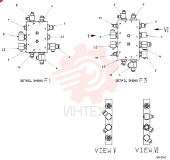 CONTROL LINES, BLOCK (PT STD), QTY-F1: F1, QTY-F2: -, QTY-F3: -, QTY-F4: - YM64HU0005F1 (3)