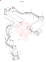 HYDR LINES ASSY,LOW (FOR LONG CRAWLER) 24100J5122F1 (1)