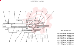 VALVE ASSY,RELIEF 2436R721F1~F16