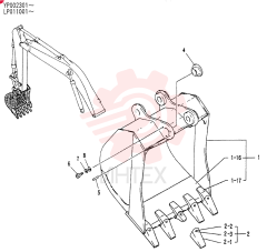 BUCKET ASSY, 0.6 METER CUBE