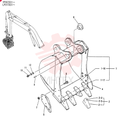 BUCKET ASSY, 0.4METER CUBE