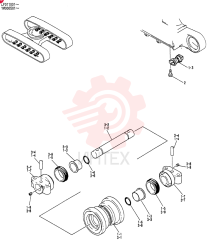 ROLLER ASSY, TRACK, Serial Range: LP011001-LP012242 LP64D00001F1