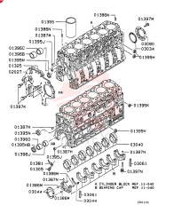 CHECK VALVE, CYLINDER BLOCK PISTON LUBRICANT(ME012586) 6D340 CTYJ01000 9507-1-