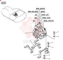 Схема (SK200) - MARK V EXCAVATOR ASN YQ02801, ASN YN23301 (1/98-12/03) YN30V00021F1 (4)