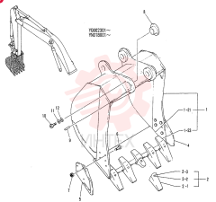BUCKET ASSY, 0. 8M3