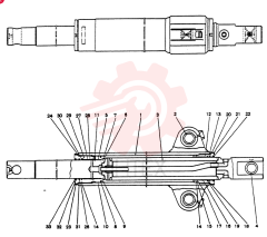 Схема (SK200) - MARK V EXCAVATOR BTW YN018001 - YN022848 (NA) (1/98-12/03) 2438U719F2