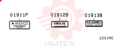NAME PLATE ENG (9507. 1-9509.3) 6D340 CTYJ01000