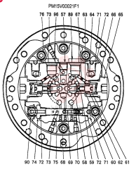 HYDRAULIC MOTOR,671CC PM15V00021F1 (1)