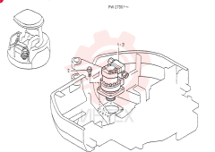 MOTOR INSTAL, SLEWING, Serial Range: PW07001--PW07244
