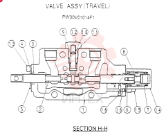VALVE ASSY (TRAVEL) PX30V01014F1