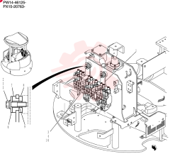 Схема (35SR-5 PX15-20658) - CRAWLER EXCAVATOR - PX15-20658 - (1/08-12/13) PW64H00081F1