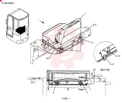 Схема (17SR-3) - COMPACT EXCAVATOR - (NA) ASN PU08-05001 - (3/07-12/13) PM25M00020P1