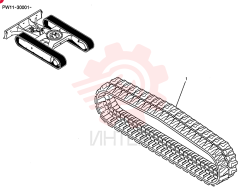 RUBBER CRAWLER BELT (STD, 300W)