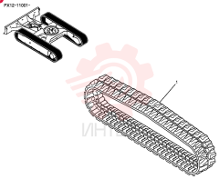 RUBBER, CRAWLER BELT (STD, 300W)