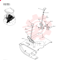 LEVER ASSY, CONTROL, Serial Range: -1