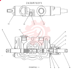 Схема (K903) - MARK II EXCAVATOR BTW LE6601 - LE7871 (1/88-12/03) 2436R702F1