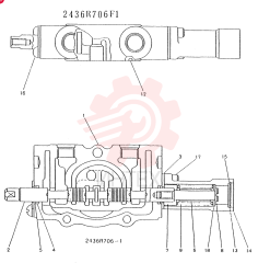 Схема (K903) - MARK II EXCAVATOR BTW LE6601 - LE7871 (1/88-12/03) 2436R706F1