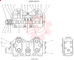 Схема (K903) - MARK II EXCAVATOR BTW LE6601 - LE7871 (1/88-12/03) 2436U1246F1