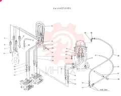 HYDR LINES ASSY, CONSISTS OF REF. 5 TO 38