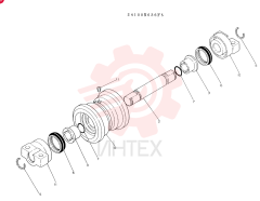 ROLLER ASSY, CONSISTS OF REF. 2 TO 12