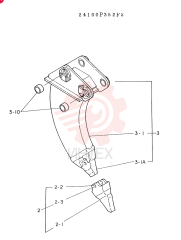 RIPPER ASSY, CONSISTS OF REF. 2 & 3
