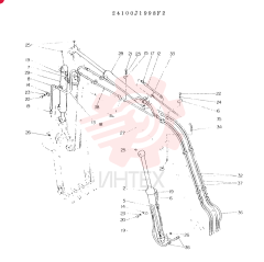 ATT ASSY, HOE, CONSISTS OF REF. 2 TO 38