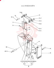 BUCKET ASSY, EJECTOR, CONSISTS OF REF. 3 TO 20