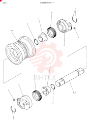 ROLLER ASSY, Serial Range: LE3401--LE3952