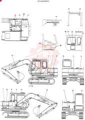 Схема (K903C) - EXCAVATOR ASN LE5701 (1/87-12/03) 24100J6264F3
