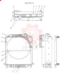 RADIATOR ASSY, Serial Range: YW0101-YW0259