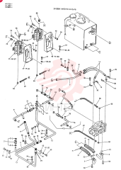 HYDR   LINES, UPP, Serial Range: LW5801-LW6442 24100X1114F2 (2)