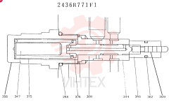 VALVE ASSY, RELIEF, CONSISTS OF THE FOLLOWING PARTS 2436R771F1