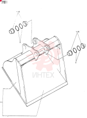BUCKET ASSY,SCRAPER 24100N3039F1