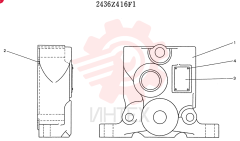 Схема (K905) - MARK II EXCAVATOR BTW LP2401-LP3407 (1/00-12/03) 2436Z416F1