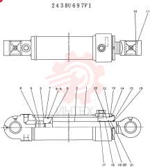 Схема (K905) - MARK II EXCAVATOR BTW LP2401-LP3407 (1/00-12/03) 2438U697F1