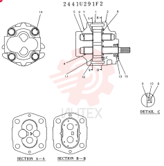 HYDRAULIC PUMP 2441U291F2